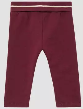 s.Oliver Leggings mit Umschlagbund Relaxed Fit (2173691) weinrot/wei&szlig;