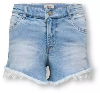Only KOGROBYN REG LACE SHORTS DNM QYT Denim Shorts (95381211) light blue denim