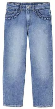 Vertbaudet Girls Straight Jeans blue stone