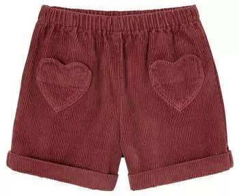 Vertbaudet Paperbag-Shorts aus Cord altrosa