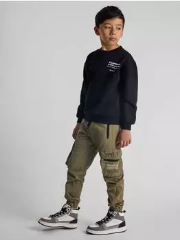 Minoti Cargo Pants elastic oliv/schwarz/weiß