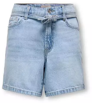 Only Gianna HW Belt Shorts Denim Shorts (15363920) light blue denim