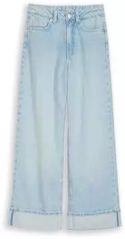 Tom Tailor Wide Leg Jeans mit Umschlag (1050073) dunkelblau