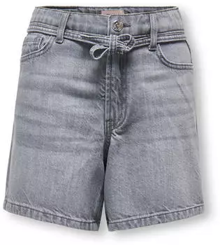 Only Gianna HW Belt Shorts Denim Shorts (90680561) medium grey denim