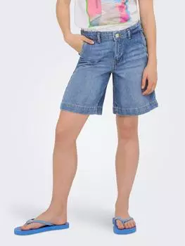 Only KOGCOMET Wide Long Shorts Denim Shorts (15341488) light blue denim