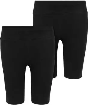 Urban Classics Girls High Waist Cycle Shorts 2-Pack (UCK2632A) black+black