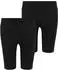 Urban Classics Girls High Waist Cycle Shorts 2-Pack (UCK2632A) black+black