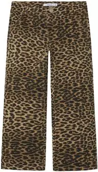 Name It NKFROSE WIDE TWI PANTS 4444-TD NOOS Bootcut-Hose (13241505) silver mink/aop leopard