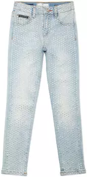 Philipp Plein Boyfriend Destroyed Jeans himmelblau/silber