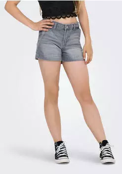 Only KOGCOMET Wide Denim Shorts medium grey denim