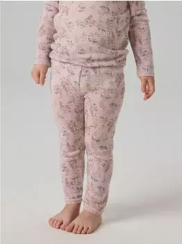 Name It NMFWANG Wool Needle Legging NOOS Regular Fit violet ice aop:flowers + leafs/grün/purpur