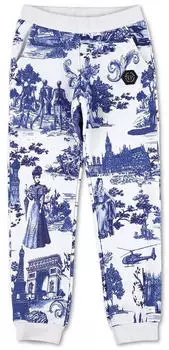 Philipp Plein Jogger Pants En Plein Air Mit Schmucksteinen (100232_0124_3_10) weiß blau