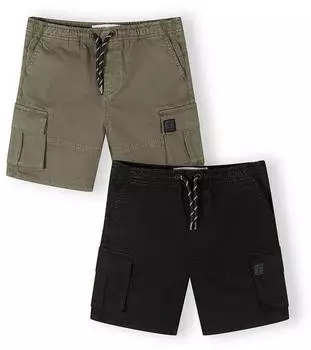 Minoti Shorts im 2er Pack khaki/schwarz