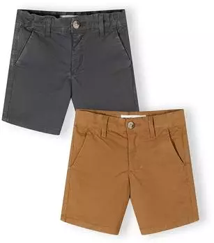 Minoti Pantaloni Shorts camel/dunkelgrau