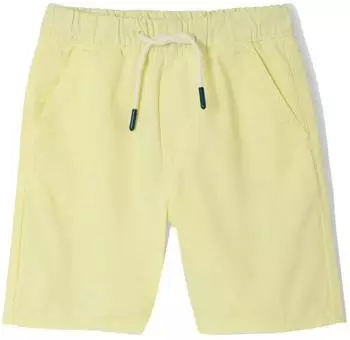 Vertbaudet Paperbag-Shorts aus Cord pastellgelb