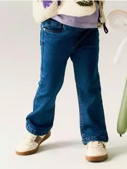 Name It Bootcut Fleece Jeans medium blue denim