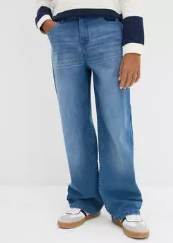 bonprix Loose-Fit Jeans mit verstellbarem Bund Straight (92979595) blau