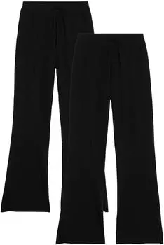 bonprix Jersey Pants Regular Fit with Flared Leg (96010895) schwarz