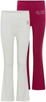 H.I.S Jeans Flared Leggings 2er-Pack (69323160) bordeaux/beige