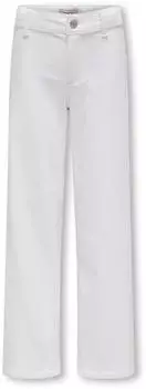 Only KOGSYLVIE Clean Wide Leg Wide Fit Jeans white