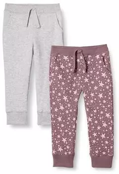 Amazon Essentials Jogginghosen (AE1904248) hellgrau meliert/mauve sterne