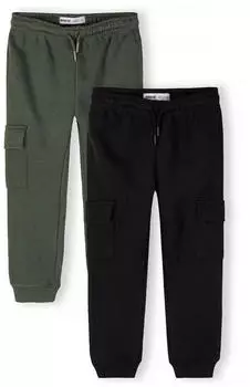 Minoti Cargo Jeans khaki/schwarz