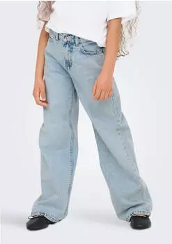 Only KOGCOBAIN Rhinestone Wide Jeans (61099958) light blue denim