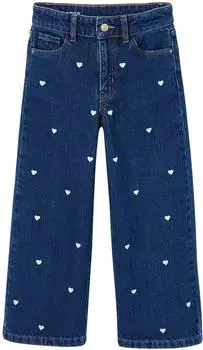 Vertbaudet Weite Jeans mit Stickerei, verstellbarer Bundweite (341021381) dunkel blau