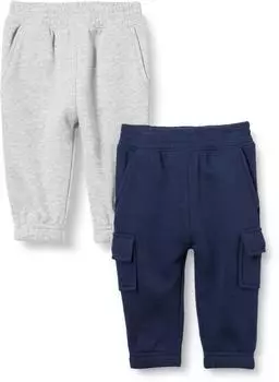 Amazon Essentials Cargo-Jogginghose Relaxed Fit (AEBB43738) hellgrau meliert/marineblau