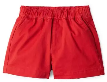 Amazon Essentials Baumwoll-Köper-Shorts & French Terry Shorts mit Gummizug, 2er-Pack (AEUB25852) verwaschenes rot