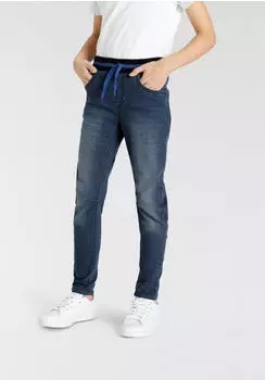 KangaROOS Schlupfjeans Slim Fit Used-Waschung (61741727) blau stone