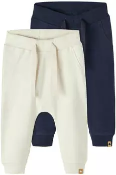 Name It 2er-Pack Jogginghosen natur/marine (13212948-DarkSa)