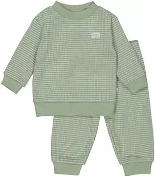 Feetje 2-tlg. Set Sweatshirt und Jogginghose Waffelpiqué-Optik grün (305613-340)
