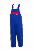 PLANAM Kinder Latzhose Nr. 0164 100%BW 290 g-qm Kornblau-Rot Gr 134-140