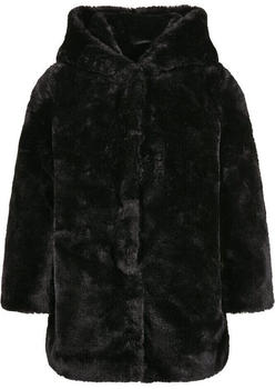 Urban Classics Girls Hooded Teddy Coat (UCK2375) black