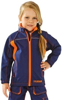 Planam Wetter- und Kälteschutz-Softshelljacke Junior 6131 marine/orange