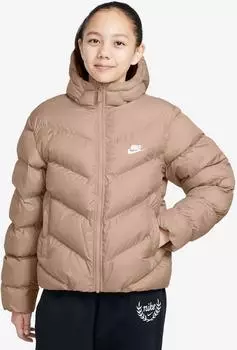 Nike All Day Play Therma-FIT-Puffer-Jacke mit weiter Passform (&auml;ltere Kinder) - Braun HQ4976-200