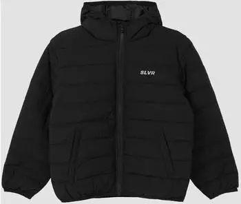 s.Oliver Oversized-Steppjacke mit fixierter Kapuze / schwarz 2171293.9999.