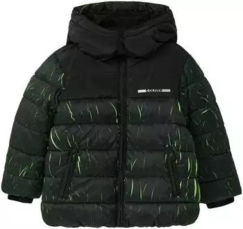 s.Oliver Pufferjacke mit Kapuze und spezialem Farb-Effekt schwarz 2168792.9999.