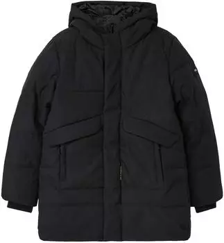 s.Oliver Warmer Steppmantel im Loose Fit mit Kapuze / schwarz 2168806.9999.