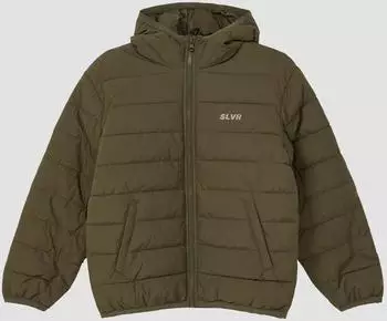 s.Oliver Oversized-Steppjacke mit fixierter Kapuze / Grün 2171293.7993.