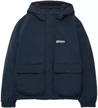 s.Oliver Warme Jacke mit Kapuze und großen Taschen blau 2151178.5952.