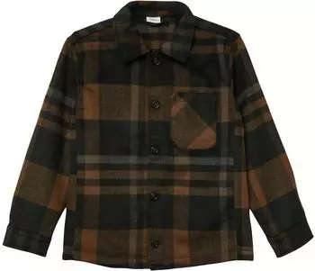 s.Oliver Gefüttertes Overshirt in Woll-Optik / braun schwarz 2173954.88N1.