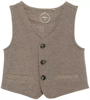 s.Oliver Festive Weste aus Sweatstoff braun 2160112.85A3.