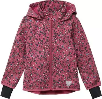 s.Oliver Wetterfeste Softshell-Jacke mit Fleece-Futter und All-over-Print Rosa 2171266.44A1.