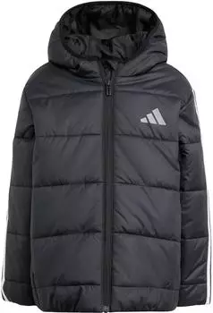 Adidas Essentials 3-Streifen gefütterte Kinderjacke Black / White (JW2443)