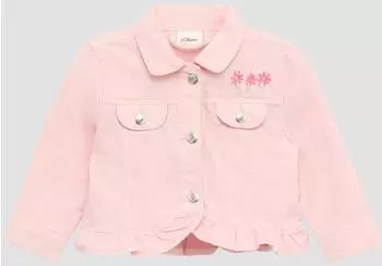 s.Oliver Jacke mit Knopfleiste und Rüschen pink 2162148.4101.