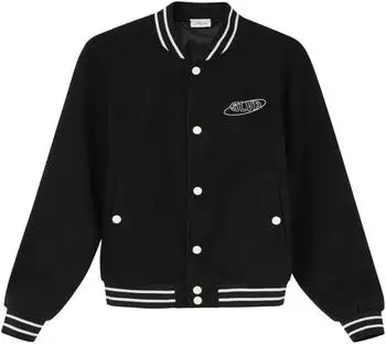 s.Oliver College-Jacke mit Kontrastdetails / schwarz 2170778.9999.