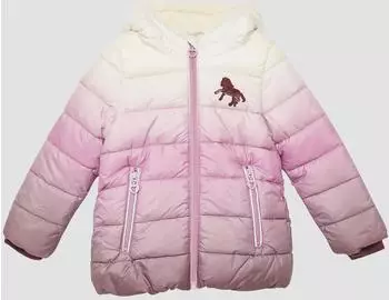 s.Oliver Wattierte Jacke mit Kapuze und kuscheligem Fleecefutter mehrfarbig pink 2171361.49A6.