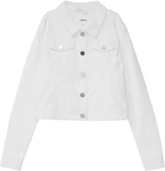 s.Oliver Jacke aus elastischem Twill / weiß 2177236.0100.